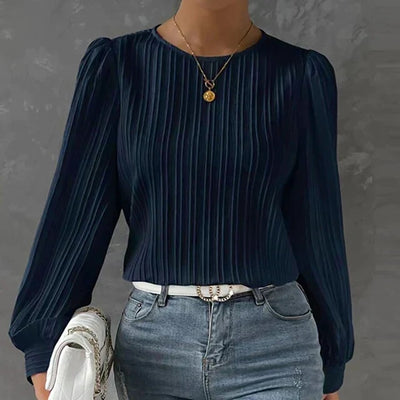 Amyra - Elegante Plissé Blouse voor Dames