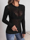Analyn | Sexy Luipaardprint Transparante Top met Lange Mouwen