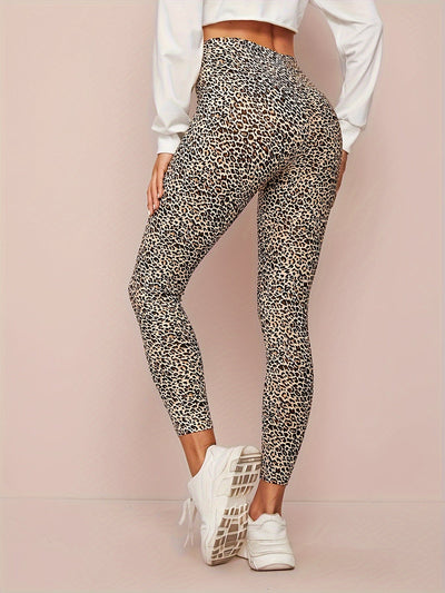 Anie | Dames Leggings met Luipaardprint en Hoge Taille