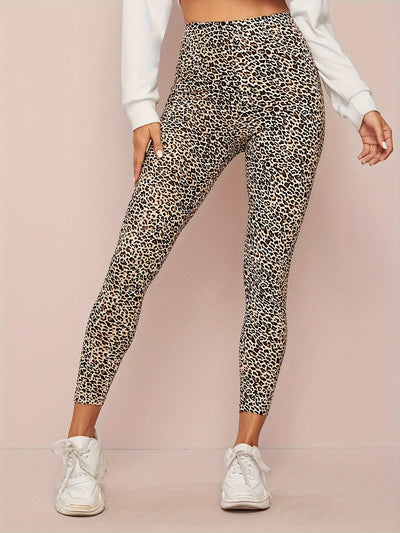 Anie | Dames Leggings met Luipaardprint en Hoge Taille