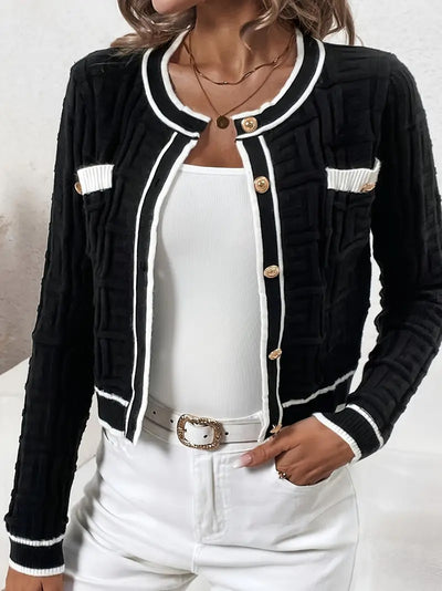 Anna | Luxe Contrast Trim Knit Vest