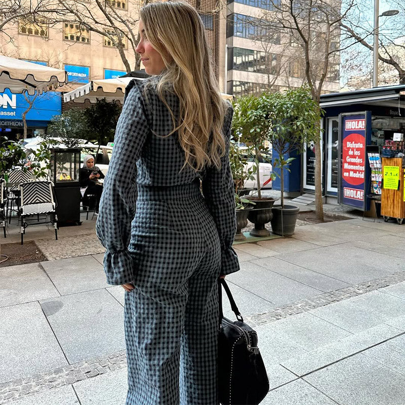 Annabel | legante Geruite Jumpsuit
