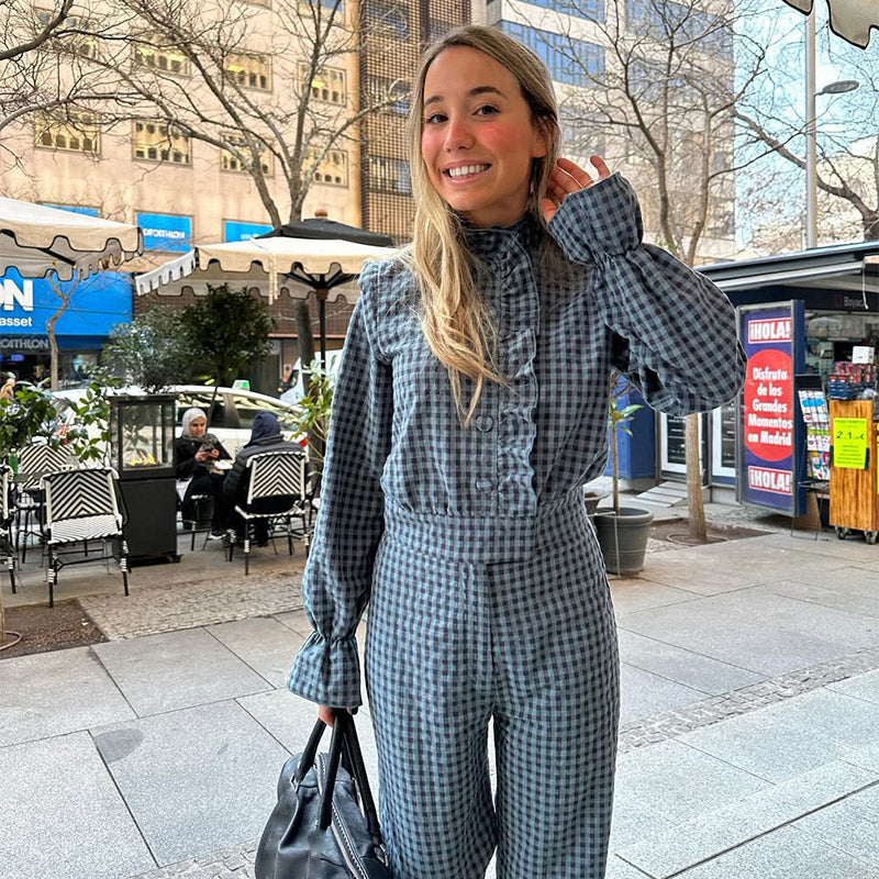 Annabel | legante Geruite Jumpsuit