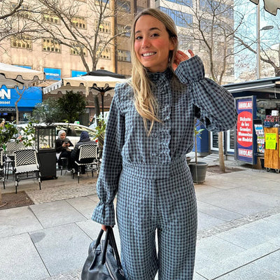 Annabel | legante Geruite Jumpsuit