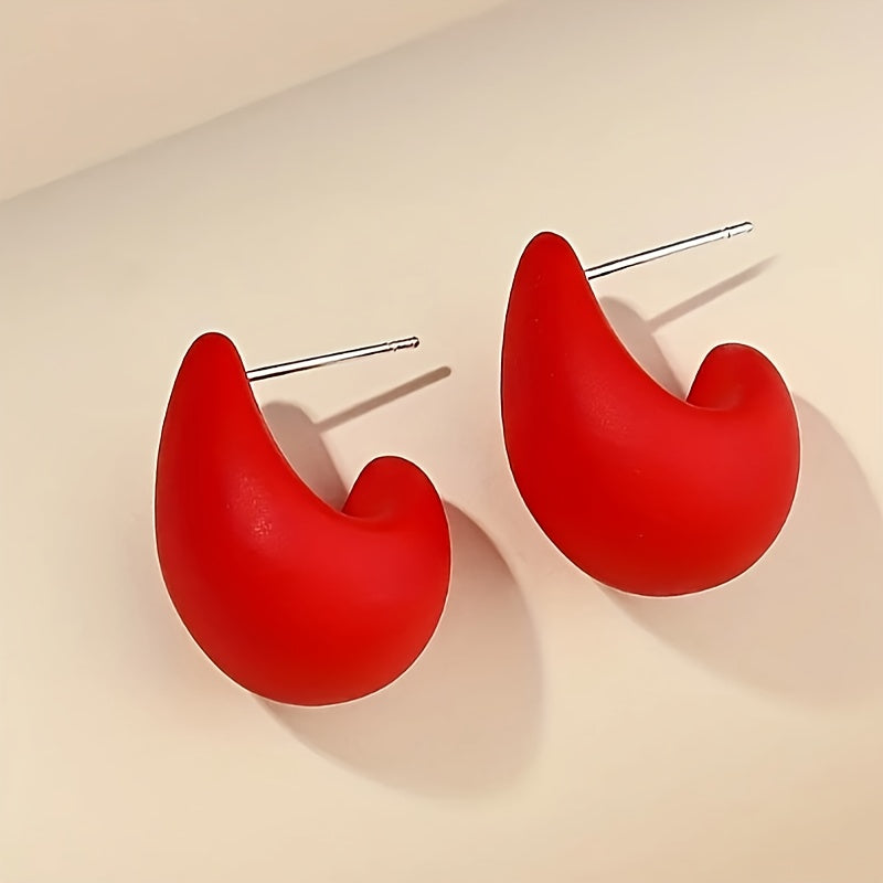 Anne | Trendy C-vormige Oorbellen met Uniek Design