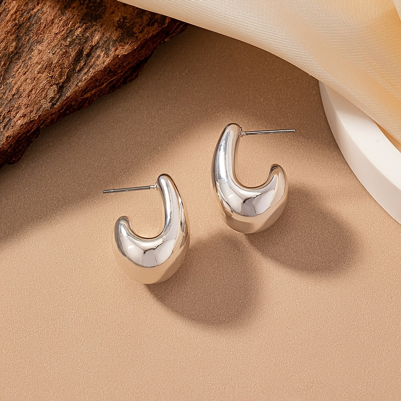 Anne | Trendy C-vormige Oorbellen met Uniek Design