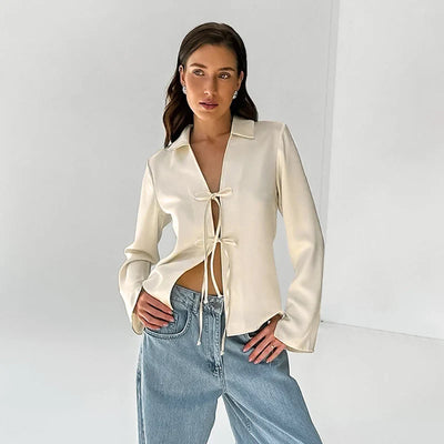 Annebo | Elegante satijnen blouse voor dames