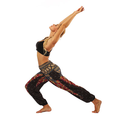 Anouk | Bohemian Yoga Broek met Elegante Print en Comfortabele Pasvorm