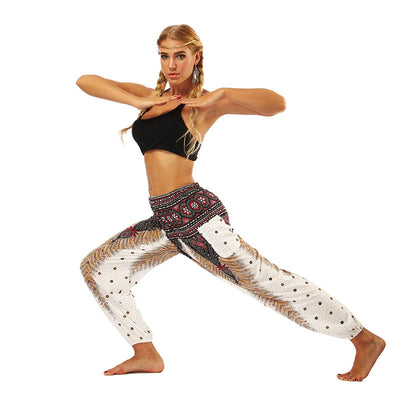 Anouk | Bohemian Yoga Broek met Elegante Print en Comfortabele Pasvorm