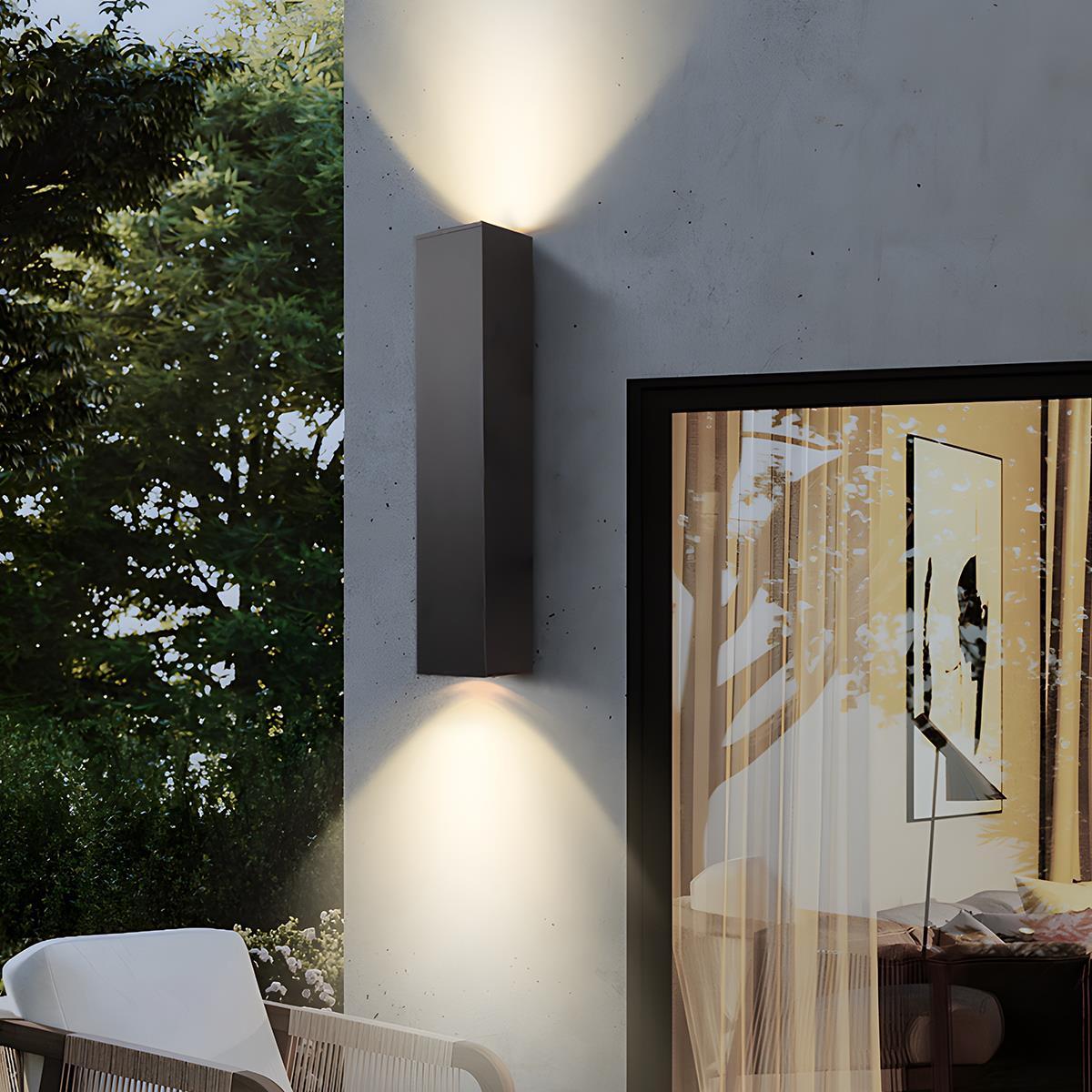 Faye - Outdoor LED Wall Light Up Down Warm White IP65