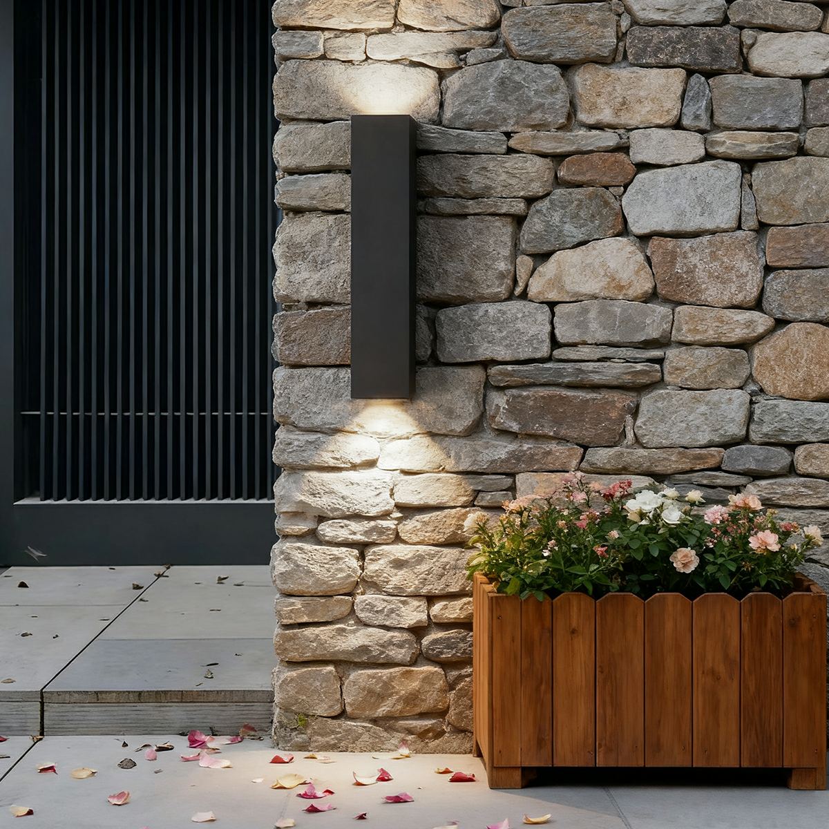 Faye - Outdoor LED Wall Light Up Down Warm White IP65