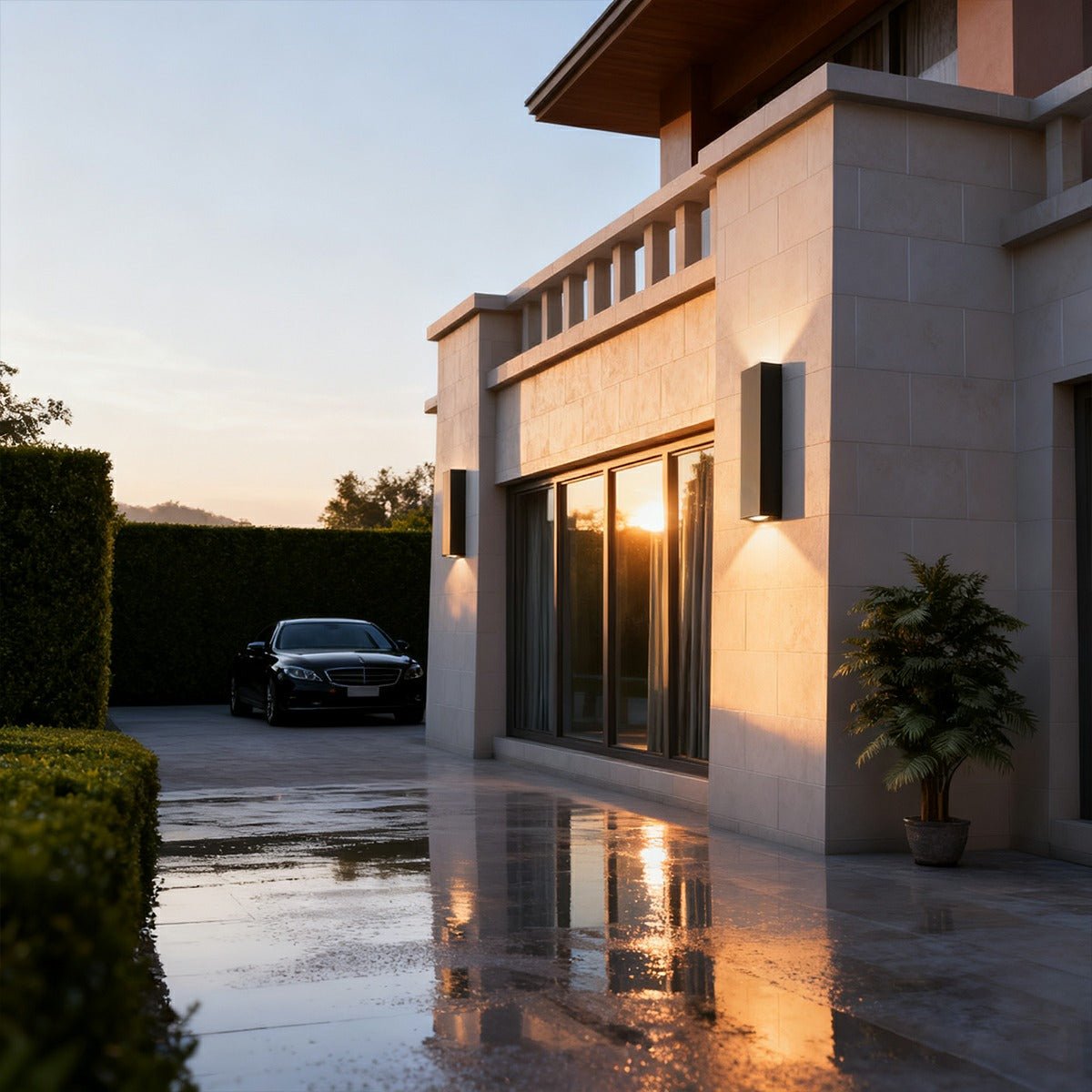 Faye - Outdoor LED Wall Light Up Down Warm White IP65