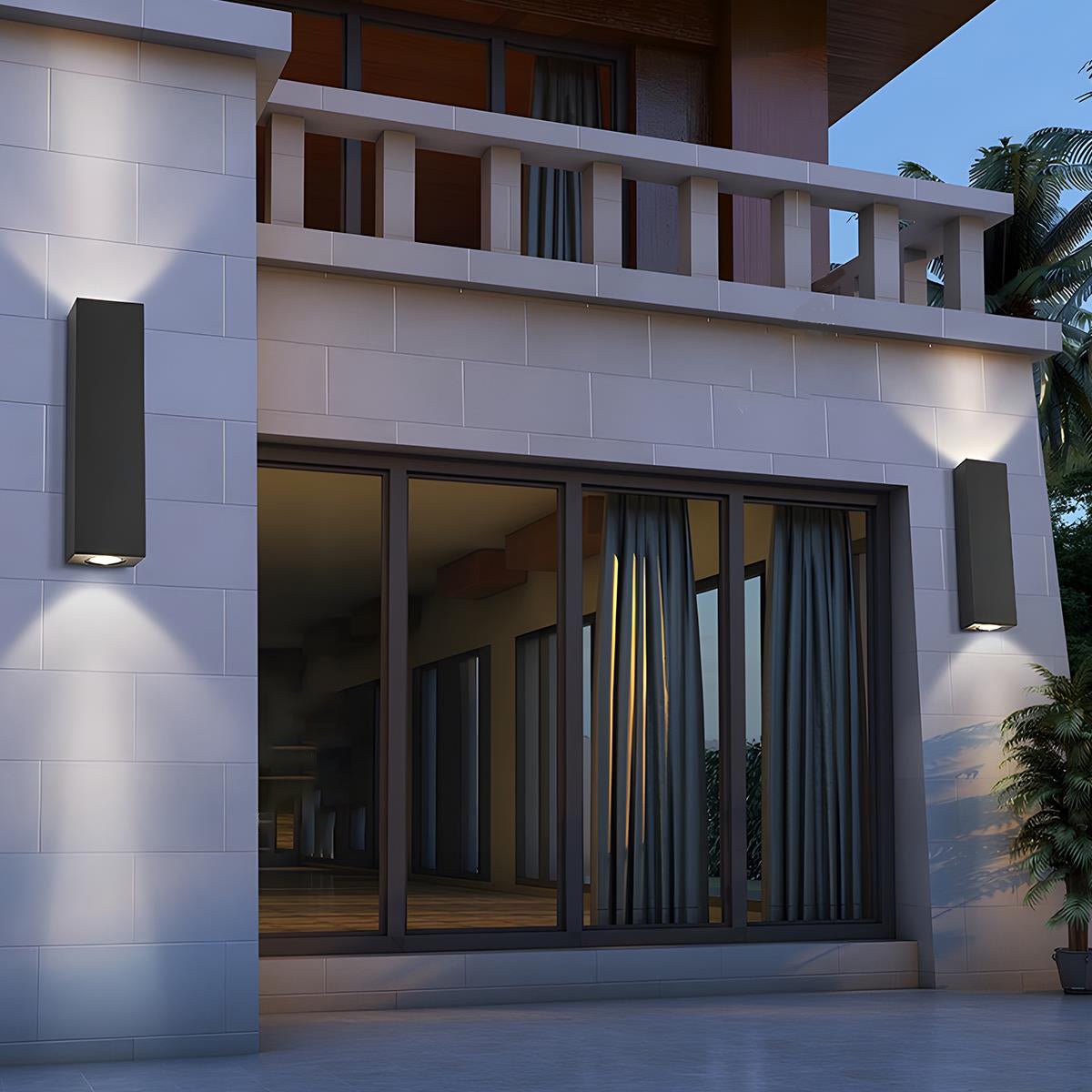 Faye - Outdoor LED Wall Light Up Down Warm White IP65