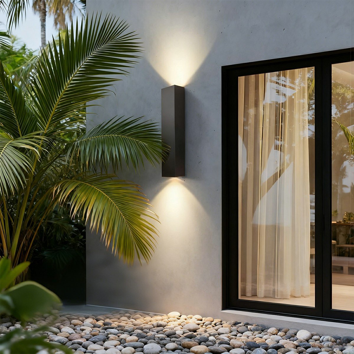 Faye - Outdoor LED Wall Light Up Down Warm White IP65