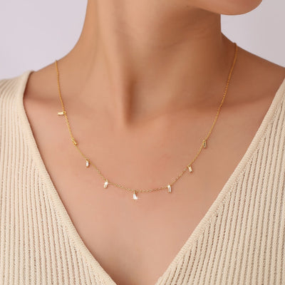 Arabella | Minimalistische Vierkante Sterrenhemel Halsketting