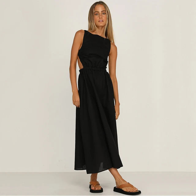 Leyla - zomer backless chic jurk