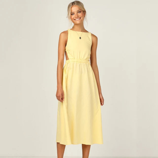 Leyla - zomer backless chic jurk