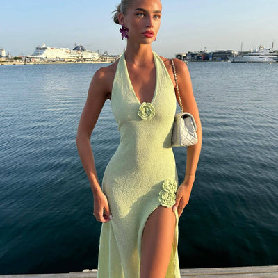 Ariella | Elegante Gebreide Maxi Jurk met Split