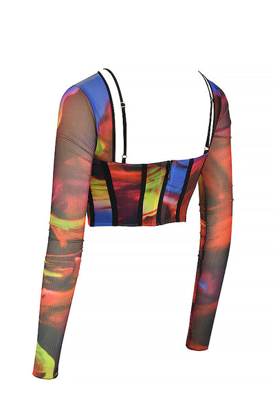 Helisanne - Artistic Mesh Corset Top