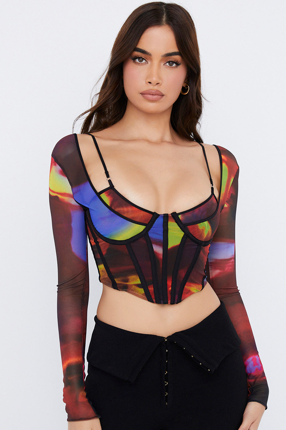 Helisanne - Artistic Mesh Corset Top
