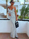 Astrid | Elegante Zwarte-Witte Maxi Jurk met Stippen