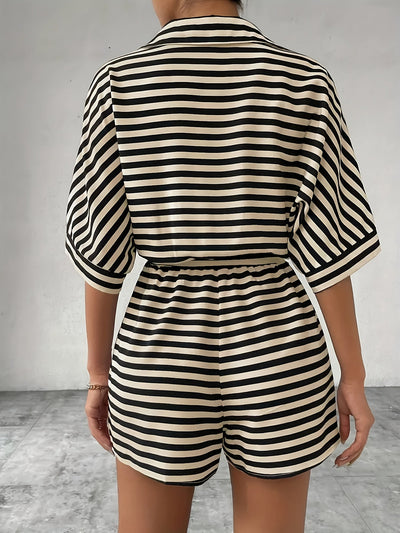 Audrey | Gestreepte Zomer Jumpsuit met Elegante Snit
