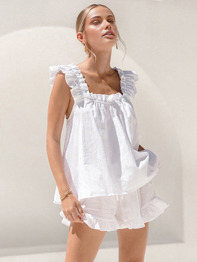 Micaela - Boho korte broek met ruches