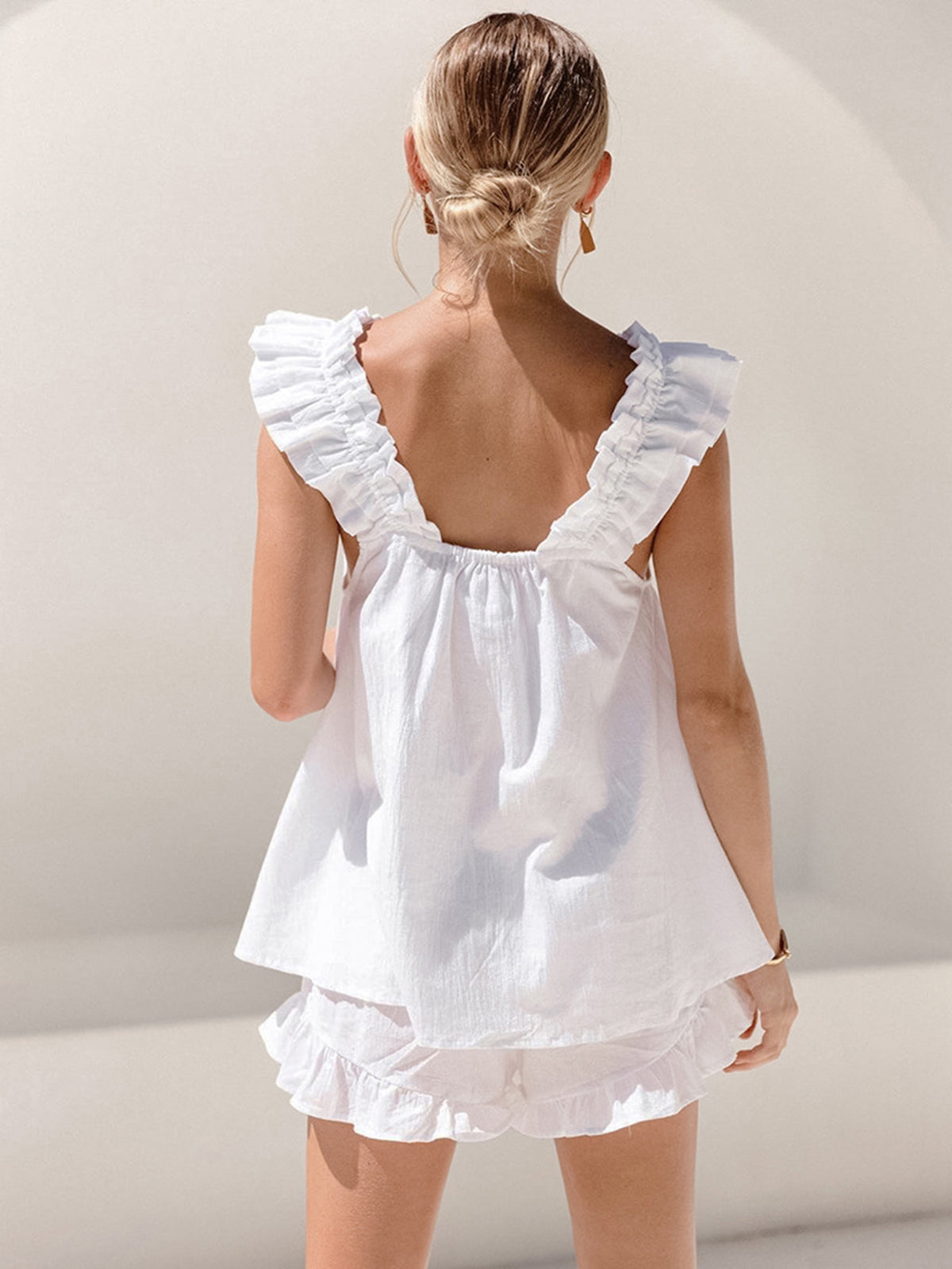 Micaela - Boho korte broek met ruches