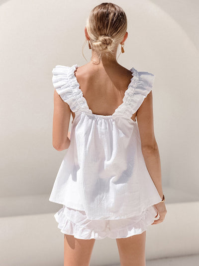 Micaela - Boho korte broek met ruches