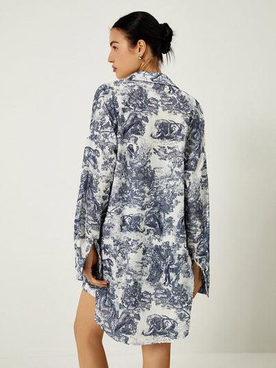 Gilda - three-piece short set with floral print 