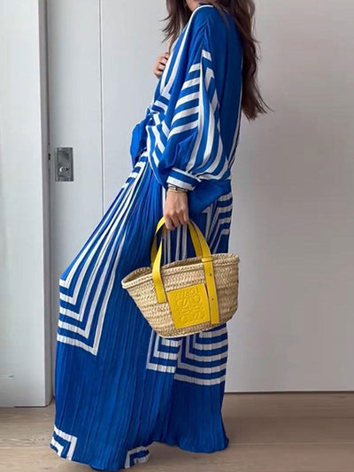 Tania - Vakantie set met oversized print