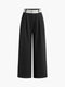 Lina - Casual contrasting wide leg trousers
