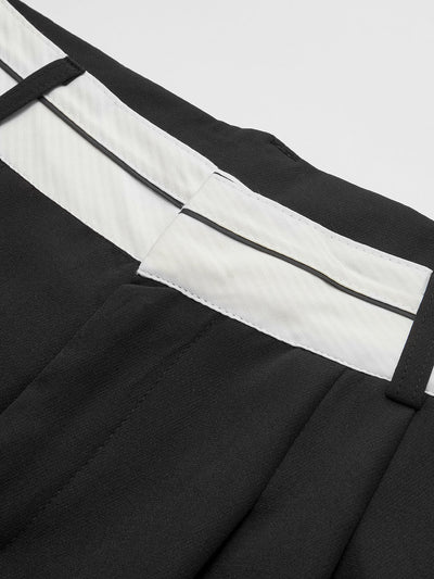 Lina - Casual contrasting wide leg trousers