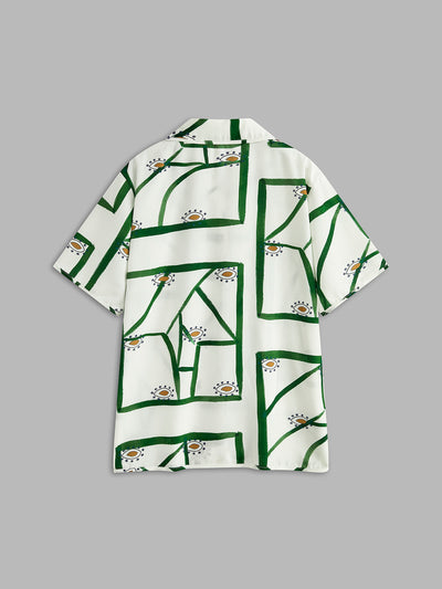 Julia - Printed drawstring shorts set 