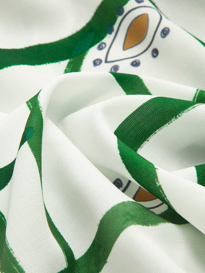 Julia - Printed drawstring shorts set 