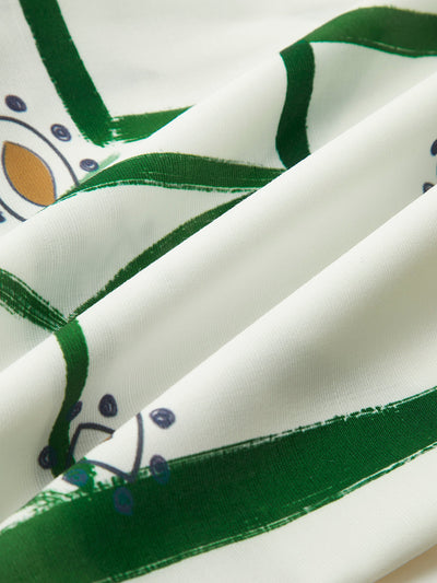 Julia - Printed drawstring shorts set 