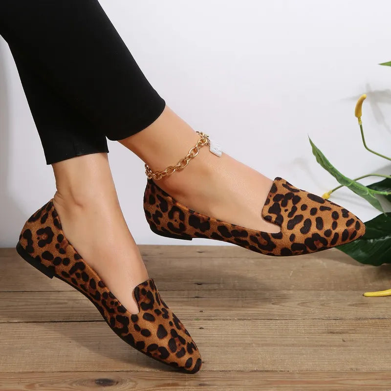 Ivy - Leopard loafers with pointed toe