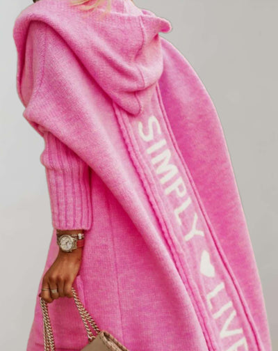 Andy | Oversized gebreide trui met lange capuchon