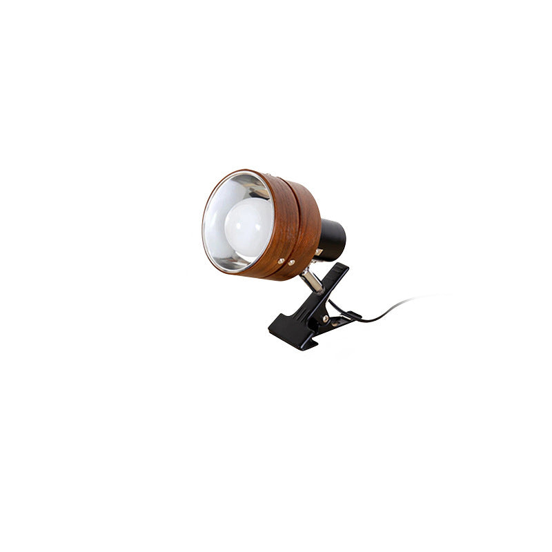 Kiyoran - Japanese Round Clip Table Lamp Wood Iron Acrylic