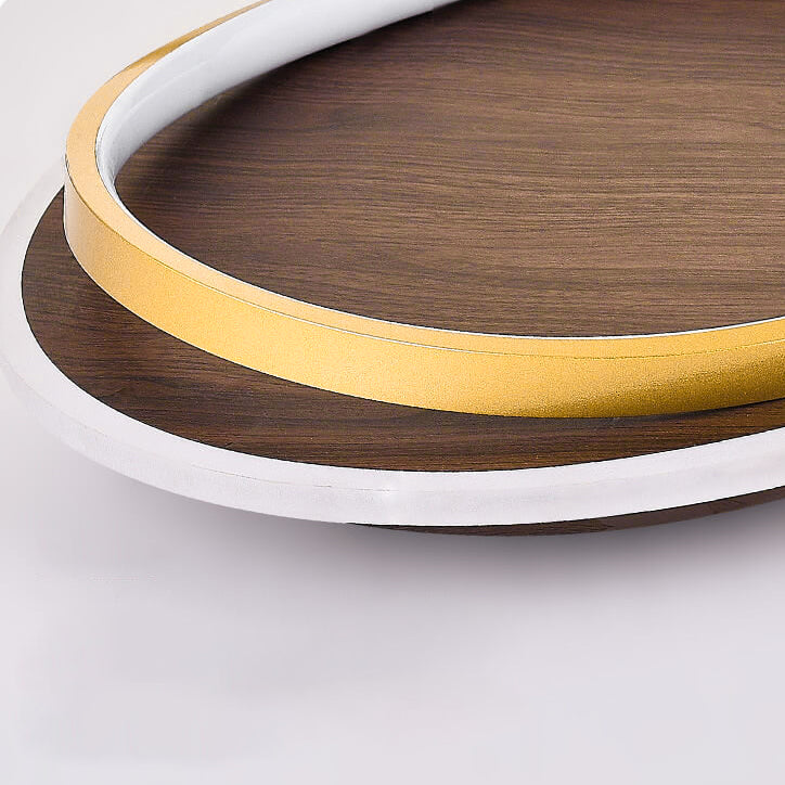 Conrain - Nordic Circular Walnut Grain LED Ceiling Light