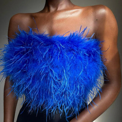 Gershwin - Bandeau Top with Feather Detail