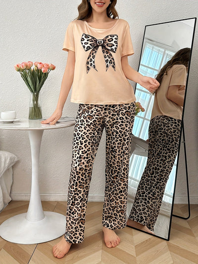 Beatrice | Elegante Luipaardprint Pyjama Set