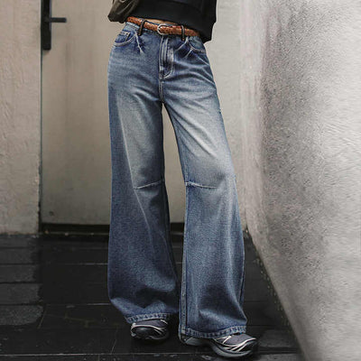 Beatrijs | Vintage Denim Broek voor Dames met Rechte Pijpen