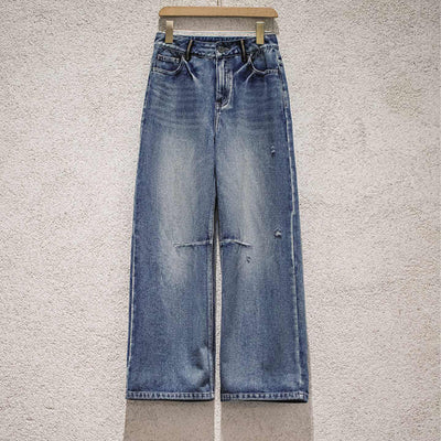 Beatrijs | Vintage Denim Broek voor Dames met Rechte Pijpen