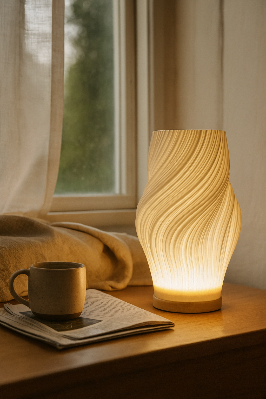 Curevyn – Artistic Dimmable LED Bedside Lamp