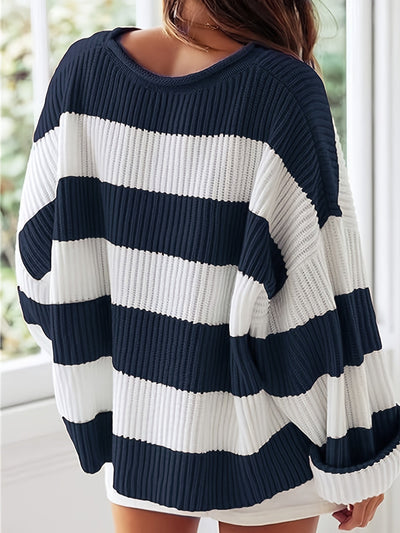 Belinda | Oversized Gestreepte Trui Met Relaxte Pasvorm