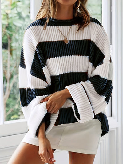 Belinda | Oversized Gestreepte Trui Met Relaxte Pasvorm