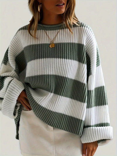 Belinda | Oversized Gestreepte Trui Met Relaxte Pasvorm
