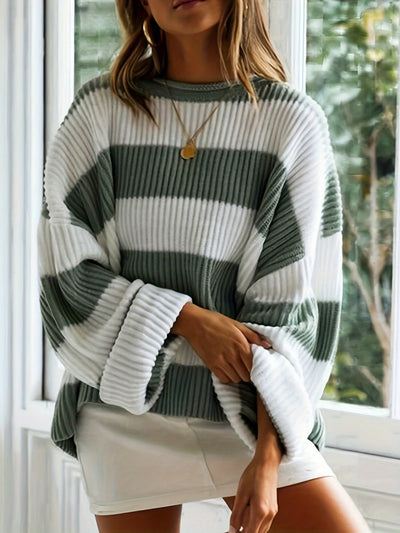 Belinda | Oversized Gestreepte Trui Met Relaxte Pasvorm