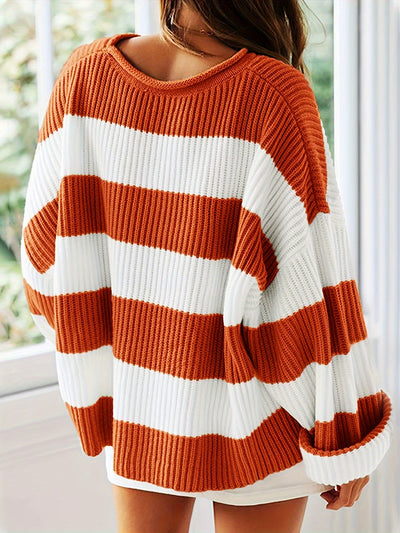 Belinda | Oversized Gestreepte Trui Met Relaxte Pasvorm